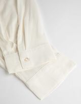 Camicia blusata - Scollo a V - bianco