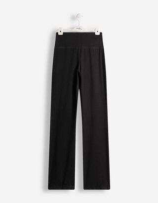 Leggings - Flared Fit - Schwarz