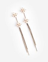 kolczyki - ozdobne kamyki - zloty