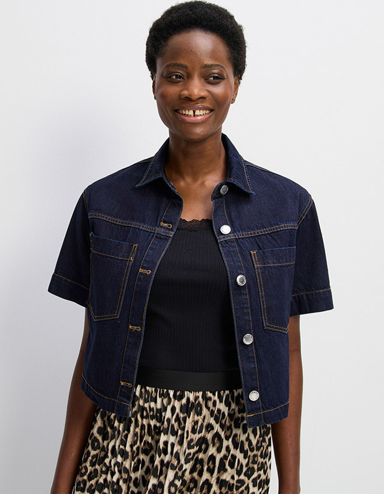 Chemise en jean - denim bleu fonc&eacute; - bleu fonc&eacute;