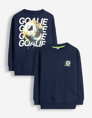 Sweatshirt - R&uuml;ckenprint - Dunkelblau