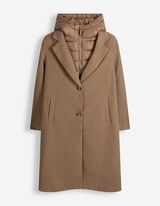 Mantel - Double-Layer-Look - Braun