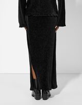 Rock in A-Linie - Samt - schwarz