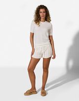 Strickshorts - Strick - Off-White
