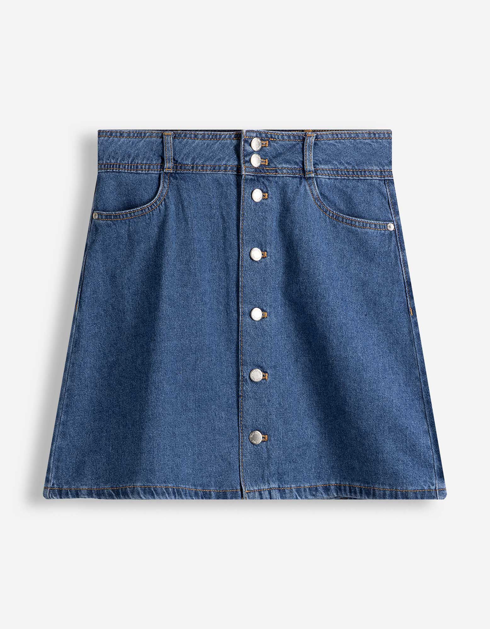 Jeansrock - mid blue denim - blau