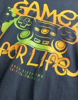 Langarmshirt - Frontprint - Dunkelblau