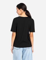 T-shirt - Druk z przodu - czarny