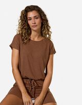 Strickshirt - Viskose-Mix - Braun