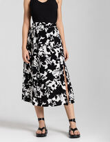 Fustă midi - Viscoză - Negru