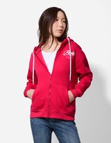 Propínací mikina - Nadměrný střih Oversized Fit - tmave cervená