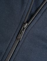 Sweatvest - Capuchon met tunnelkoord - donkerblauw