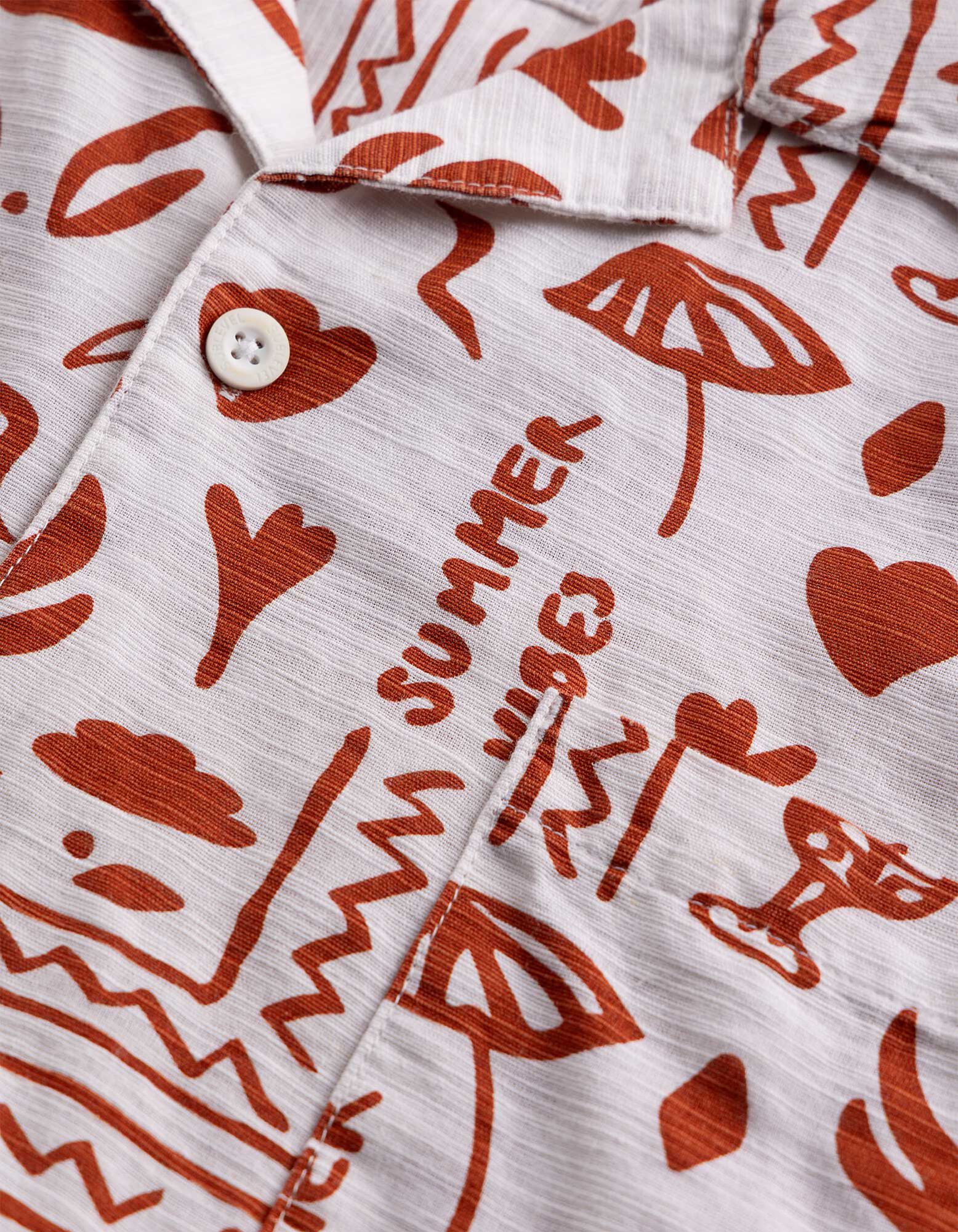 Hemd - Allover-Print - Orange