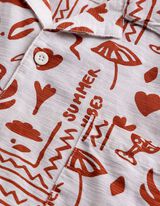 Hemd - Allover-Print - Orange