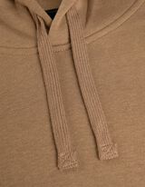 Pulover s kapuco - Me&scaron;anica bombaža - svetlo rjava