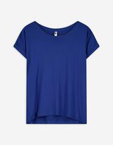 T-Shirt - Viskose-Mix - dunkelblau