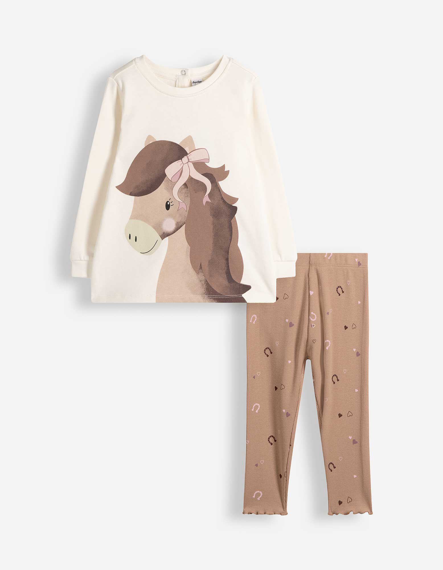 Set aus Sweatshirt und Leggings - AnimalPrint - Off-White
