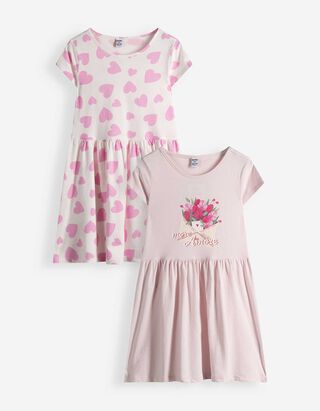 Kleid in A-Linie - 2er Pack