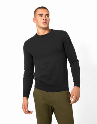 Pullover - Baumwolle - Schwarz