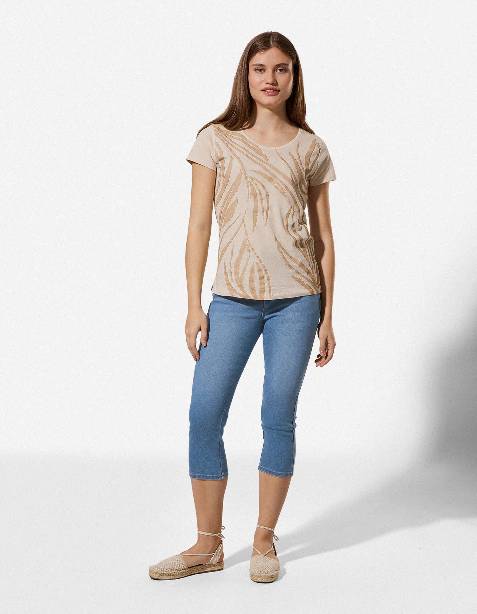 Caprihose - Skinny Fit - blau