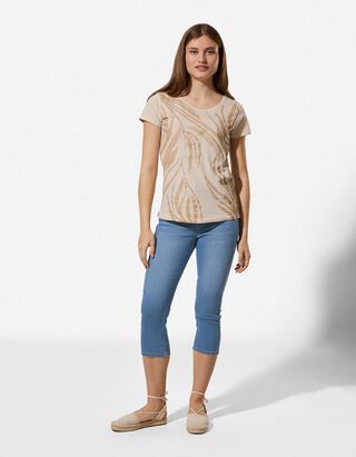 Caprihose - Skinny Fit - blau