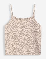 Blusentop - Allover-Print - beige