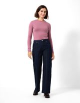 Maglia a manica lunga - Contenuto di modal - Rosa chiaro