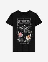 T-shirt - Vooropdruk - donkergrijs
