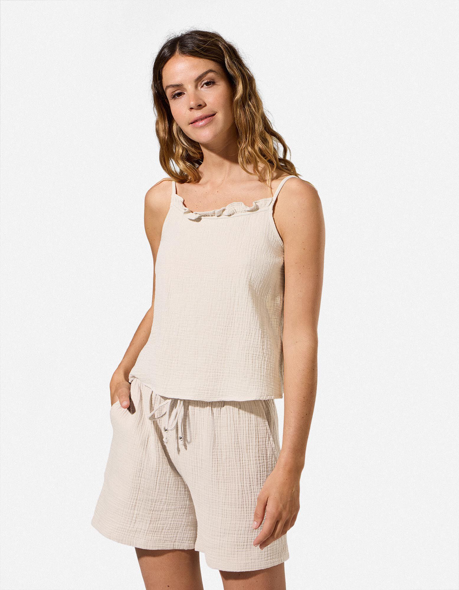 chemisier - Unicolore - beige