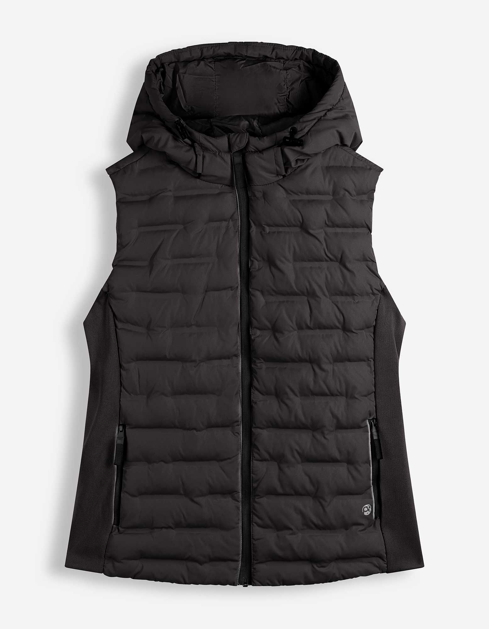 veste sans manches - M&eacute;lange de mat&eacute;riaux - noir
