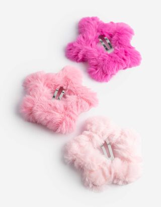 Forcina per capelli - Confezione da 3 pezzi - rosa fucsia