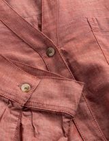 Bluse - Brusttasche - dunkelrot