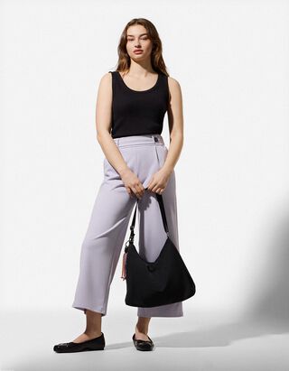 Hose - Elastischer Verschluss - lila