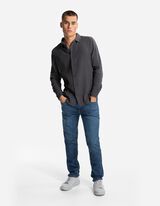 Overhemd - Mousseline - donkergrijs