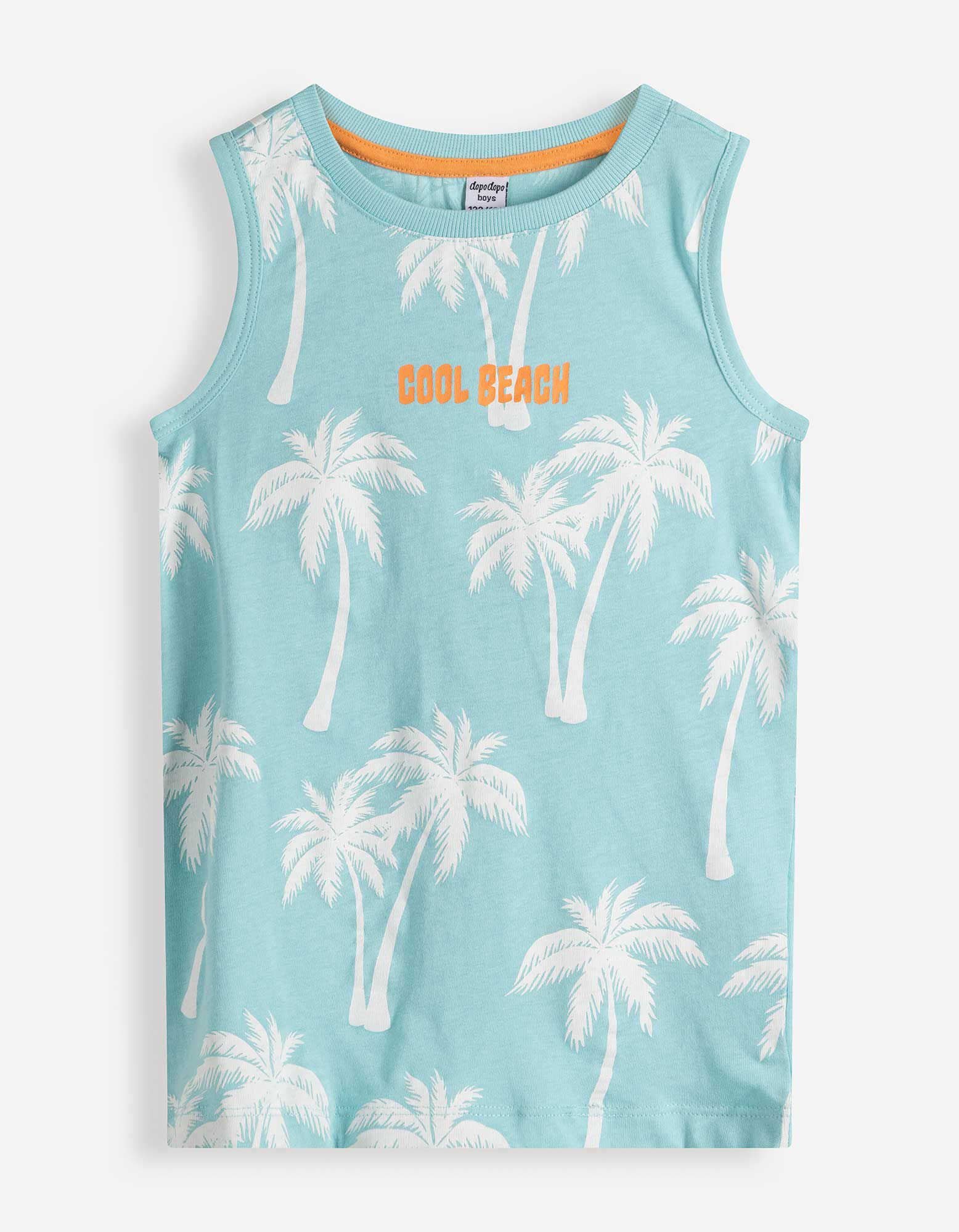 Top - Potisk po cel&eacute; plo&scaron;e - Světle modr&aacute;