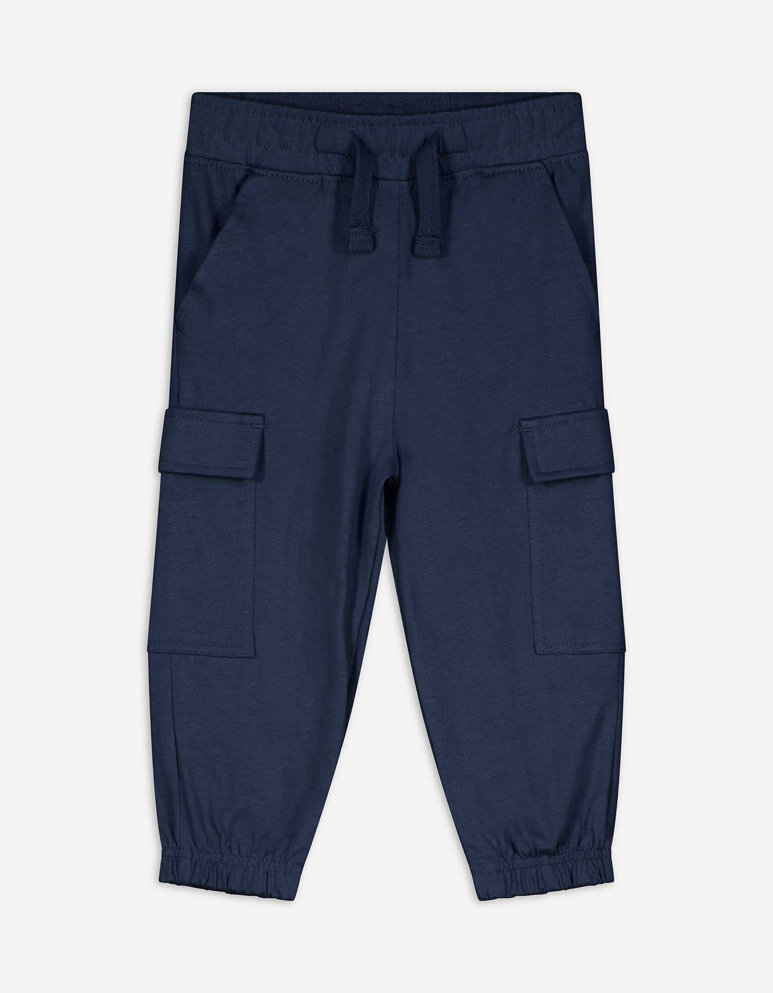Joggingbroek - Opgestikte zakken - donkerblauw