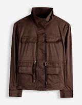 Veste - Similicuir - Marron fonc&eacute;