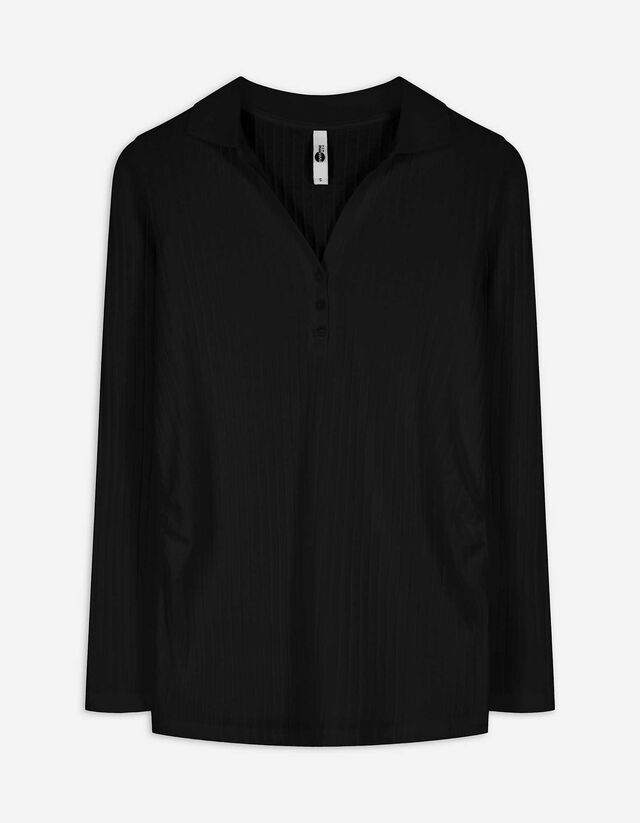 Chemise de maternité - Col de chemise - Noir
