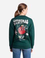 bluza - Tylny nadruk - ciemny zielony