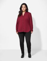 Bluza - Džep na prsima - tamno crvena