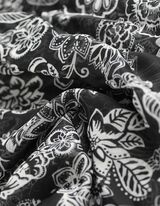 Sciarpa ad anello - Fantasia floreale - bianco