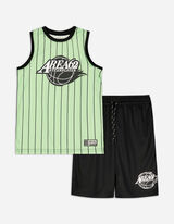 Set de bluză și pantaloni - Plasă - Verde deschis