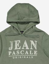 Felpa con cappuccio - Stampa frontale - verde scuro