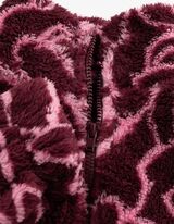 Sweatjacke - Pl&uuml;sch - Beere
