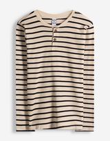 Langarmshirt - Streifen - beige