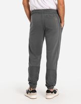 spodnie joggingowe - naszywka z logo - ciemny szary