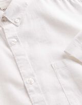 Hemd - Leinen-Mix - wei&szlig;