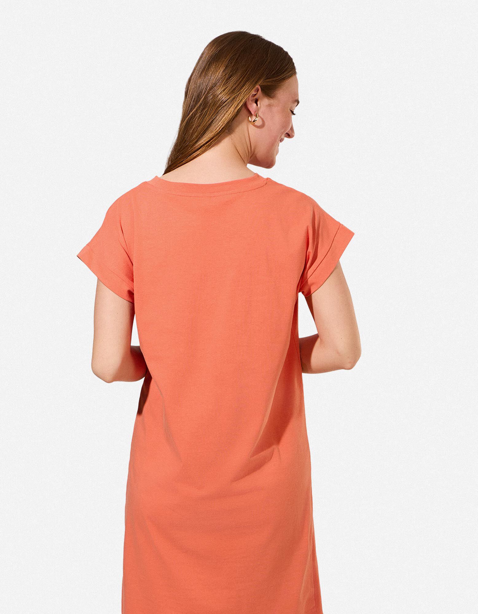 Robe t-shirt - Coupe droite - Rouge