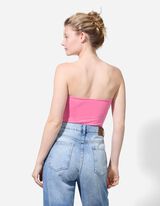 Top - Podíl streče - pink