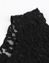 Cropped Top - Spitze - schwarz