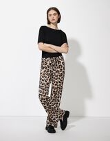 Pantalone - Leopard print - bez